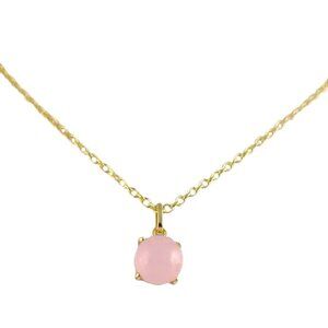 Rose Quartz in Sterling Silver Necklace